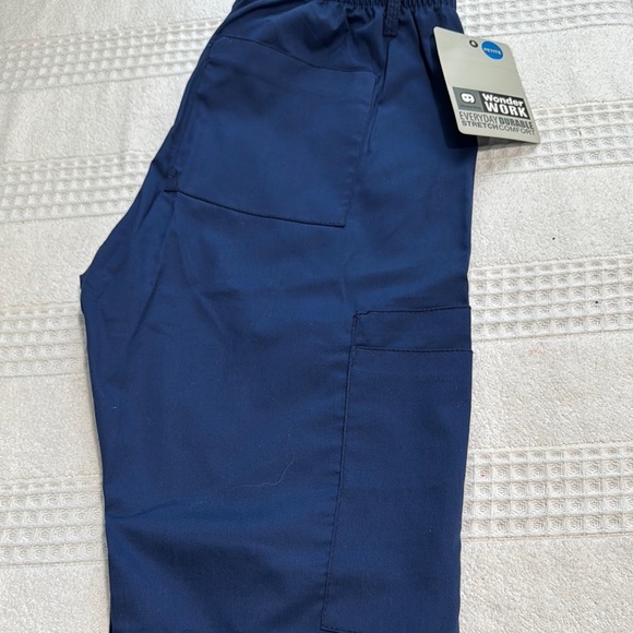 WonderWink Blue Joggers Relaxed Fit Track Pants - Picture 3 of 6